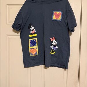 Disney x Freeze Women’s Gray Crochet Mickey & Minnie Mouse Tee Size 2xl